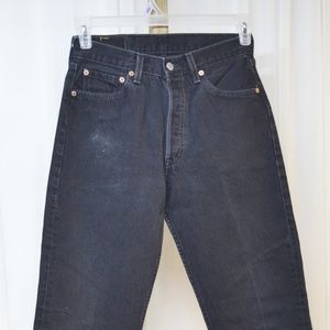Vintage Levi’s High waist 501 Button Fly 29x32 Blk